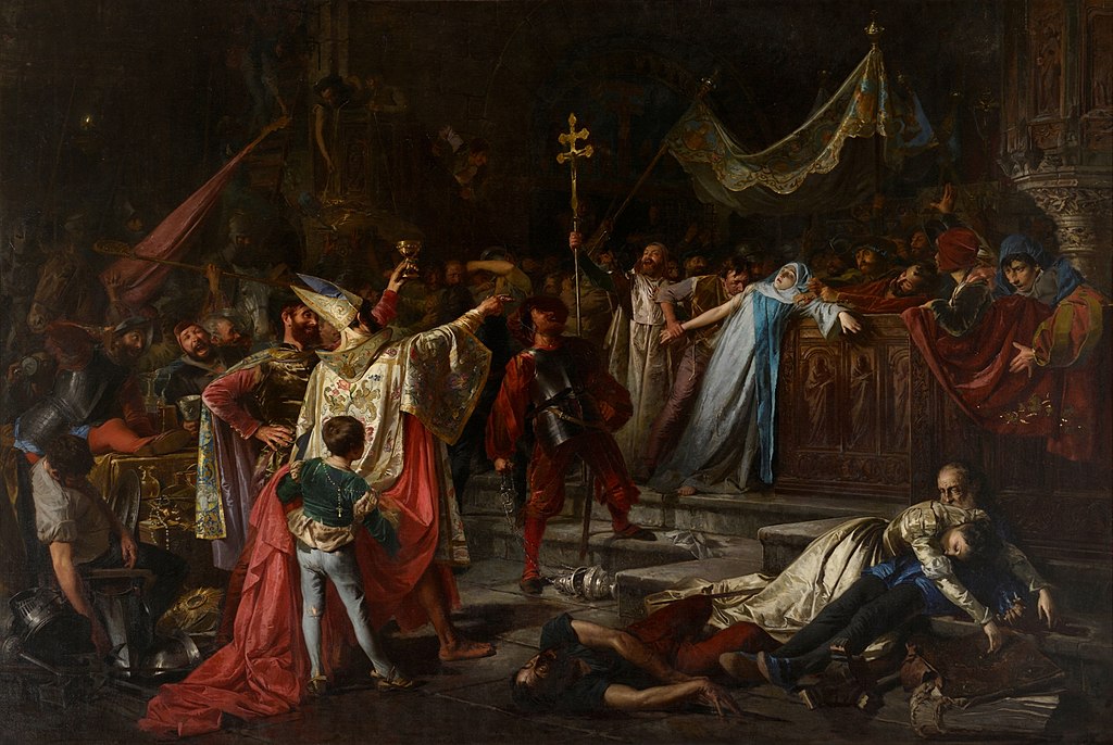 Painting depicting the rioting which accompanied the 1527 sack of Rome.