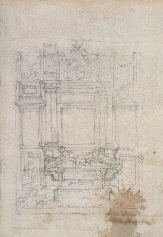 A study by Michelangelo for a ducal wall tomb.