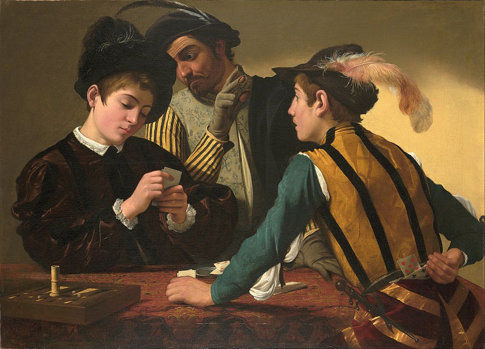 The Cardsharps by Caravaggio.