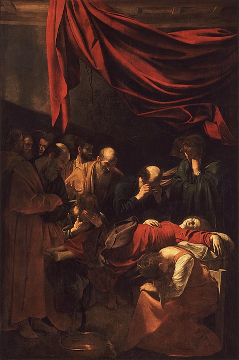 The Death of the Virgin by Caravaggio.