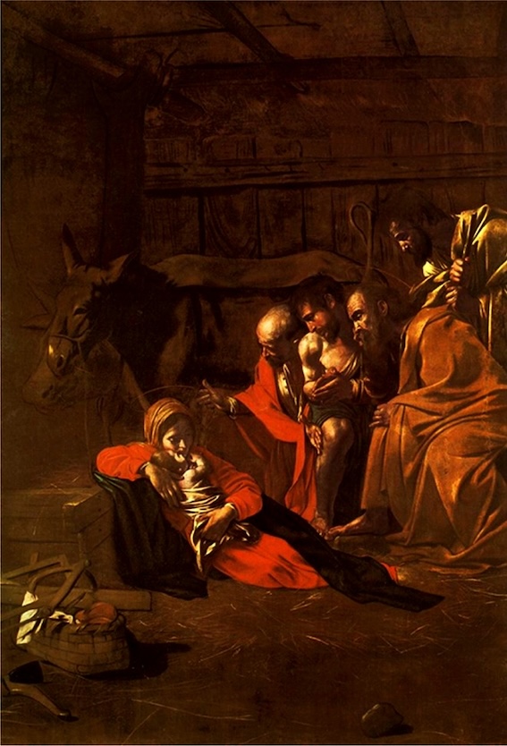 Adoration of the Shepherds by Caravaggio.
